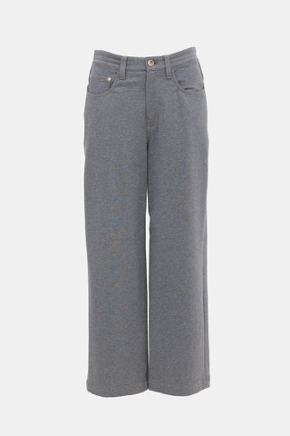 Brunello Cucinelli Jersey Monili Wide Leg Pant
