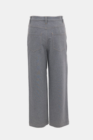 Brunello Cucinelli Jersey Monili Wide Leg Pant