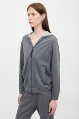 Brunello Cucinelli Jersey Zip Up Hoodie