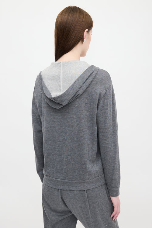 Brunello Cucinelli Jersey Zip Up Hoodie