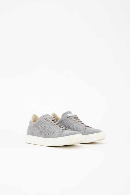 Brunello Cucinelli Knit Lace Up Sneaker