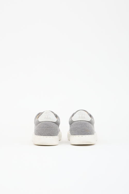 Brunello Cucinelli Knit Lace Up Sneaker