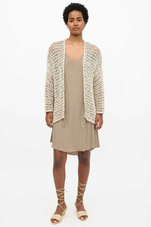 Brunello Cucinelli Crochet Sequin Cardigan