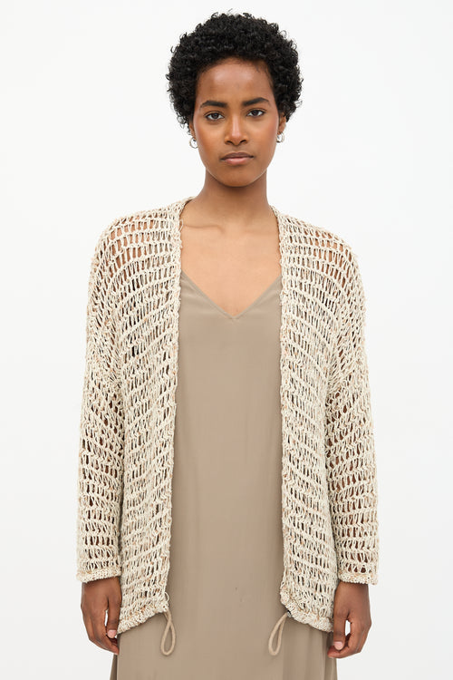 Brunello Cucinelli Crochet Sequin Cardigan