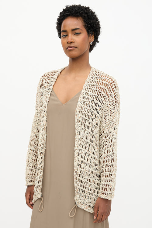 Brunello Cucinelli Crochet Sequin Cardigan