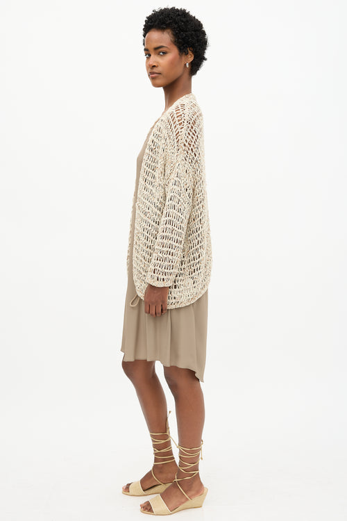 Brunello Cucinelli Crochet Sequin Cardigan