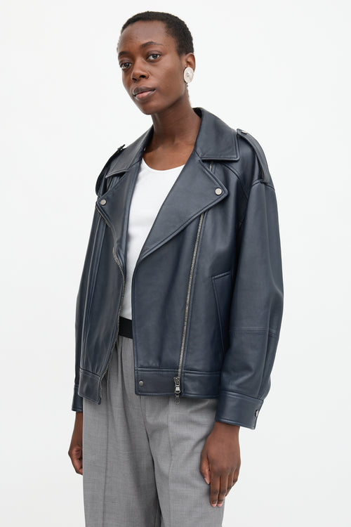 Brunello Cucinelli Leather Biker Jacket