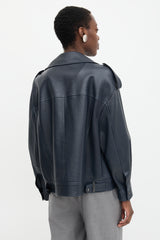 Brunello Cucinelli Leather Biker Jacket