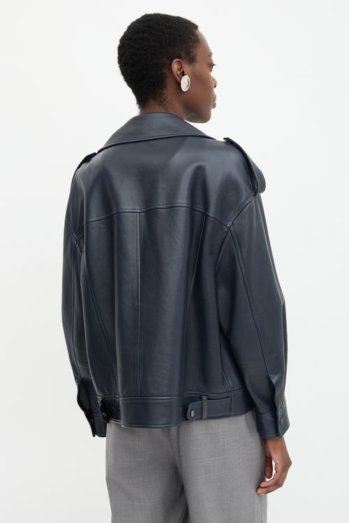 Brunello Cucinelli Leather Biker Jacket