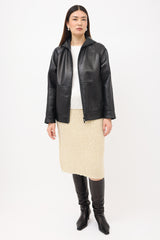 Brunello Cucinelli Leather Hooded Jacket