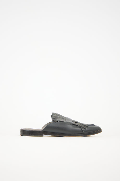 Brunello Cucinelli Leather Monili Mule