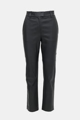 Brunello Cucinelli Leather Straight Leg Trouser