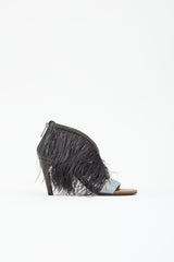 Brunello Cucinelli Leather & Feather Monili Sandal