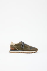 Brunello Cucinelli Leather & Suede Monili Sneaker