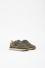 Brunello Cucinelli Leather & Suede Monili Sneaker