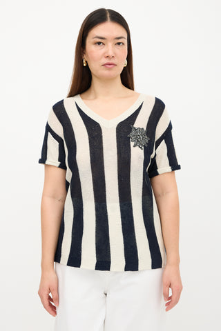 Brunello Cucinelli Linen Embellished Top