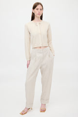 Brunello Cucinelli Linen Glen Check Trouser