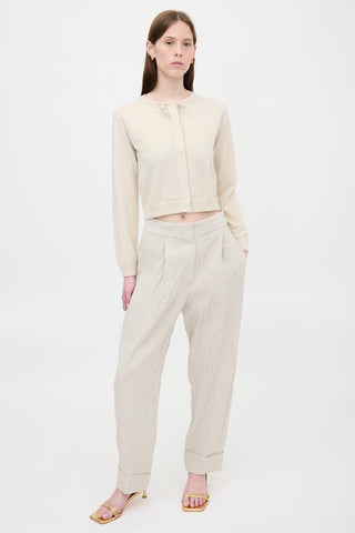 Brunello Cucinelli Linen Glen Check Trouser