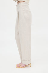 Brunello Cucinelli Linen Glen Check Trouser