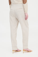 Brunello Cucinelli Linen Glen Check Trouser