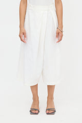 Brunello Cucinelli Linen Pleated Culotte