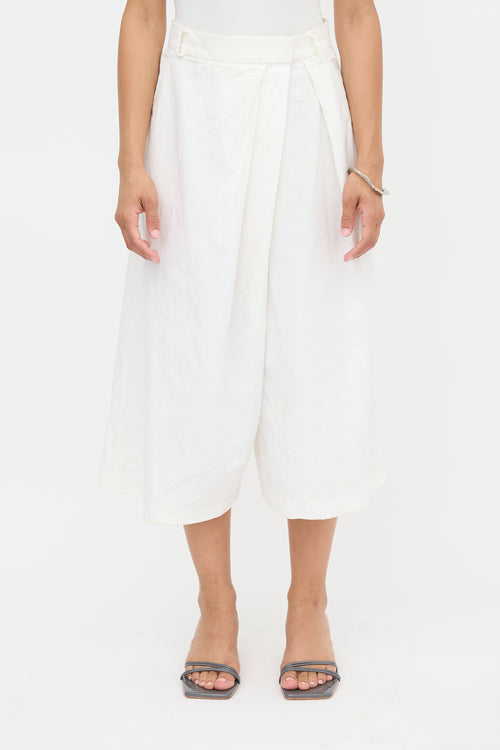 Brunello Cucinelli Linen Pleated Culotte