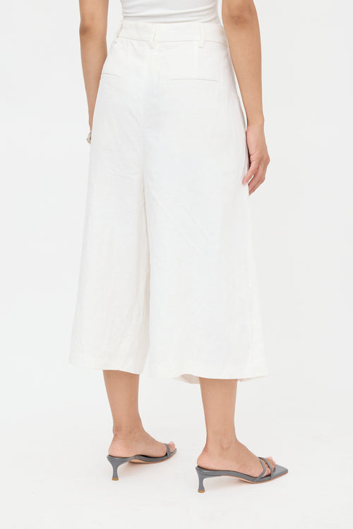 Brunello Cucinelli Linen Pleated Culotte