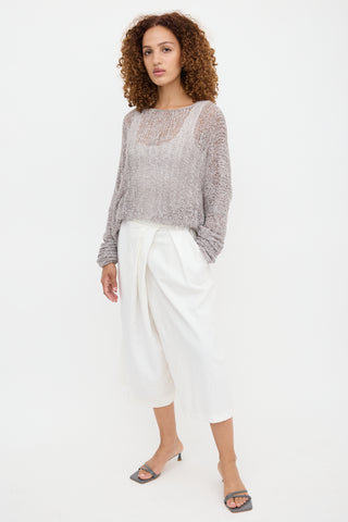 Brunello Cucinelli Linen Pleated Culotte