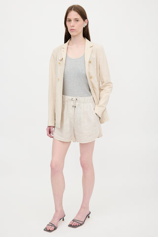 Brunello Cucinelli Linen Pleated Shorts