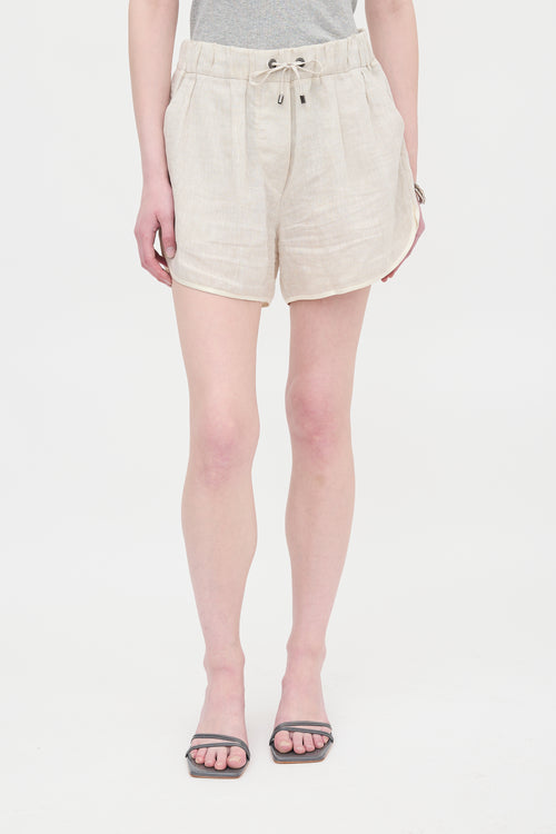 Brunello Cucinelli Linen Pleated Shorts