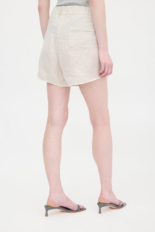 Brunello Cucinelli Linen Pleated Shorts