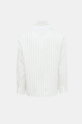 Brunello Cucinelli Linen Stripe Shirt