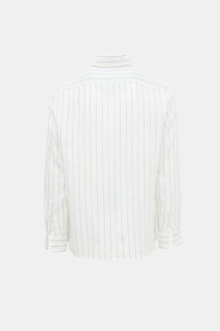 Brunello Cucinelli Linen Stripe Shirt