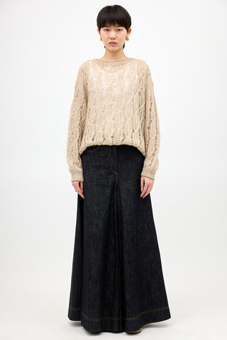 Brunello Cucinelli Linen & Silk Knit Sweater