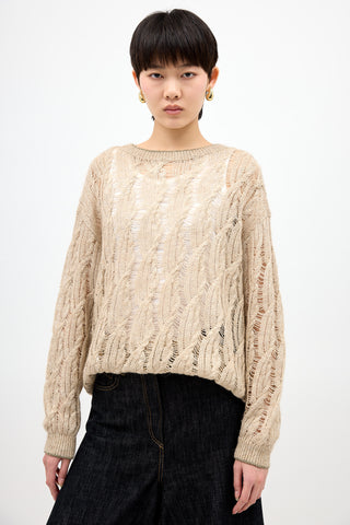 Brunello Cucinelli Linen & Silk Knit Sweater