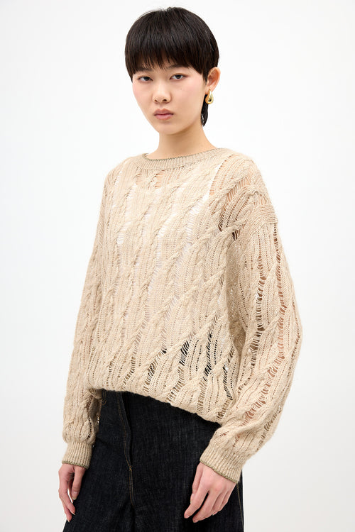 Brunello Cucinelli Linen & Silk Knit Sweater