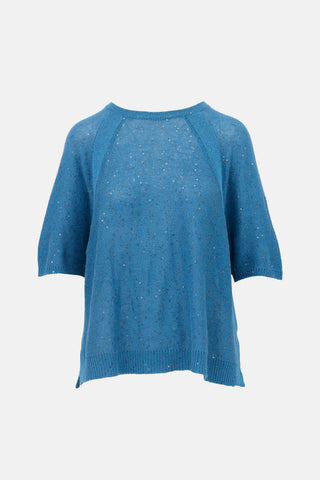 Brunello Cucinelli Linen & Silk Knit Top
