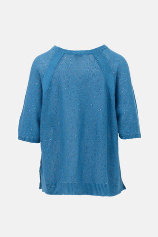 Brunello Cucinelli Linen & Silk Knit Top