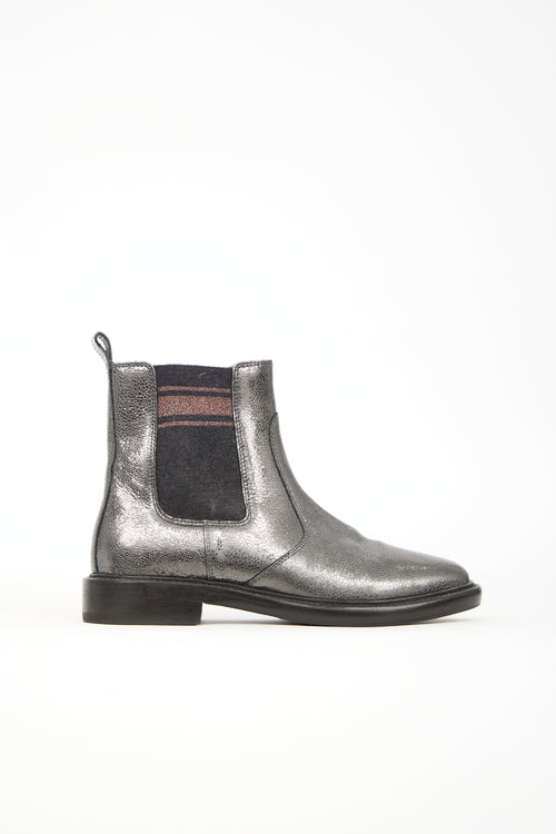 Brunello Cucinelli Metallic Leather Boot