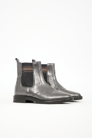 Brunello Cucinelli Metallic Leather Boot