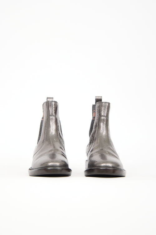 Brunello Cucinelli Metallic Leather Boot