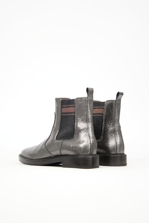 Brunello Cucinelli Metallic Leather Boot