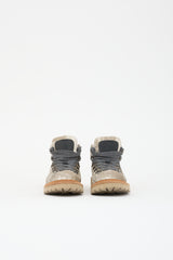 Brunello Cucinelli Metallic Velvet Monili Boot