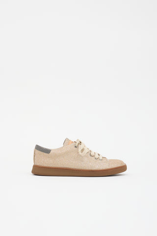 Brunello Cucinelli Sparkle Mesh Low Top Sneaker