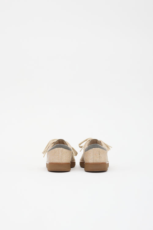 Brunello Cucinelli Sparkle Mesh Low Top Sneaker