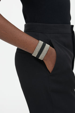 Brunello Cucinelli Monili Stripe Cuff Bracelet