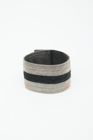 Brunello Cucinelli Monili Stripe Cuff Bracelet