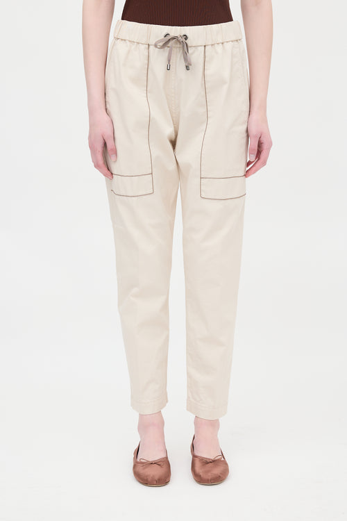 Brunello Cucinelli Monili Tapered Leg Pant