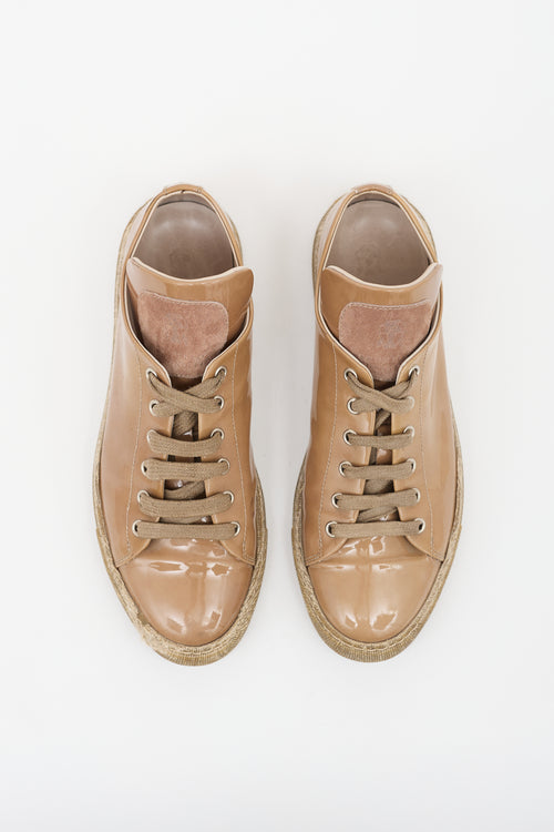 Brunello Cucinelli Patent Low Top Sneaker