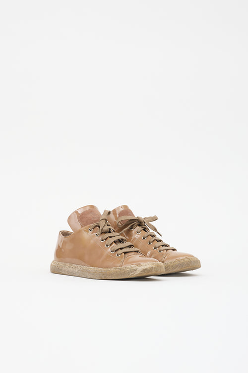 Brunello Cucinelli Patent Low Top Sneaker
